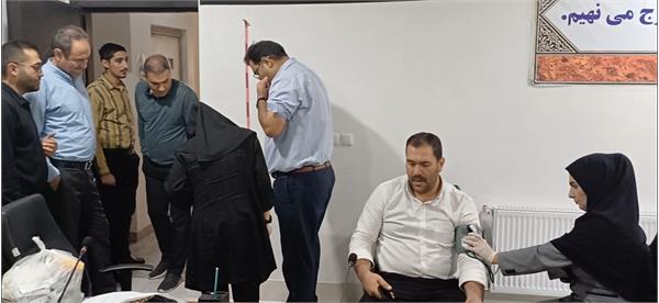 غربالگری سلامت کارمندان اداره کل ارتباطات و فناوری اطلاعات  با حضور تیم سیار مرکز بهداشت استان انجام شد